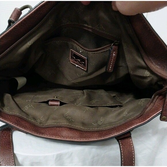 BOC Born Concept Handbag Purse Large Attached Wallet Brown Faux Leather EUC - Picture 9 of 9